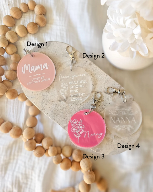 Mother's Day Round Acrylic Keyrings