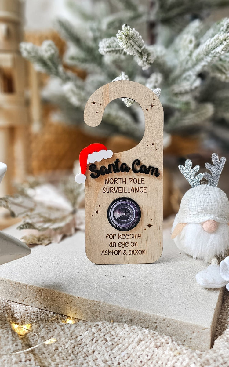 Santa Surveillance Cam Door Hanger