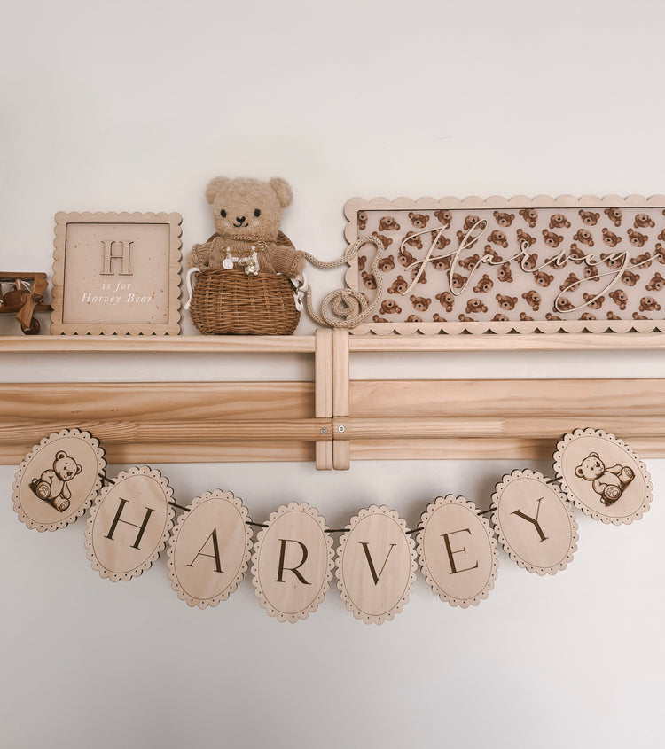 Personalised Vintage Scallop Bunting