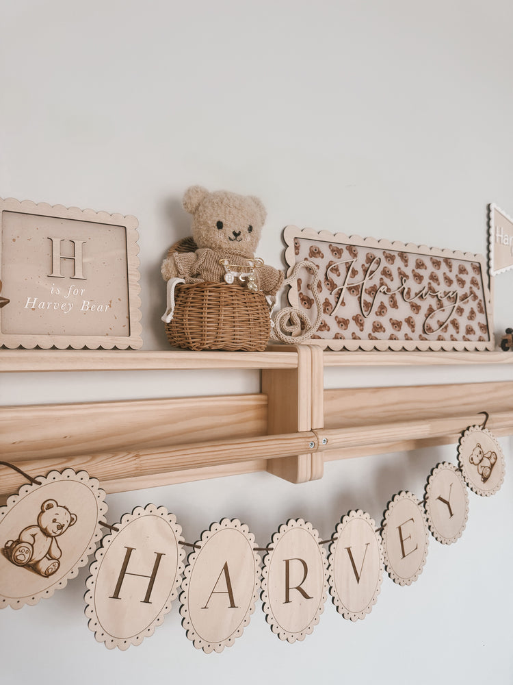 Personalised Vintage Scallop Bunting
