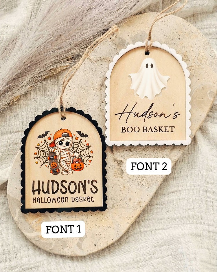 Arch Halloween Basket Tag | UV Printed Designs