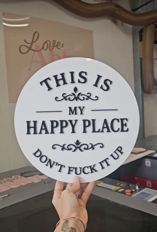 This is my happy place plaque