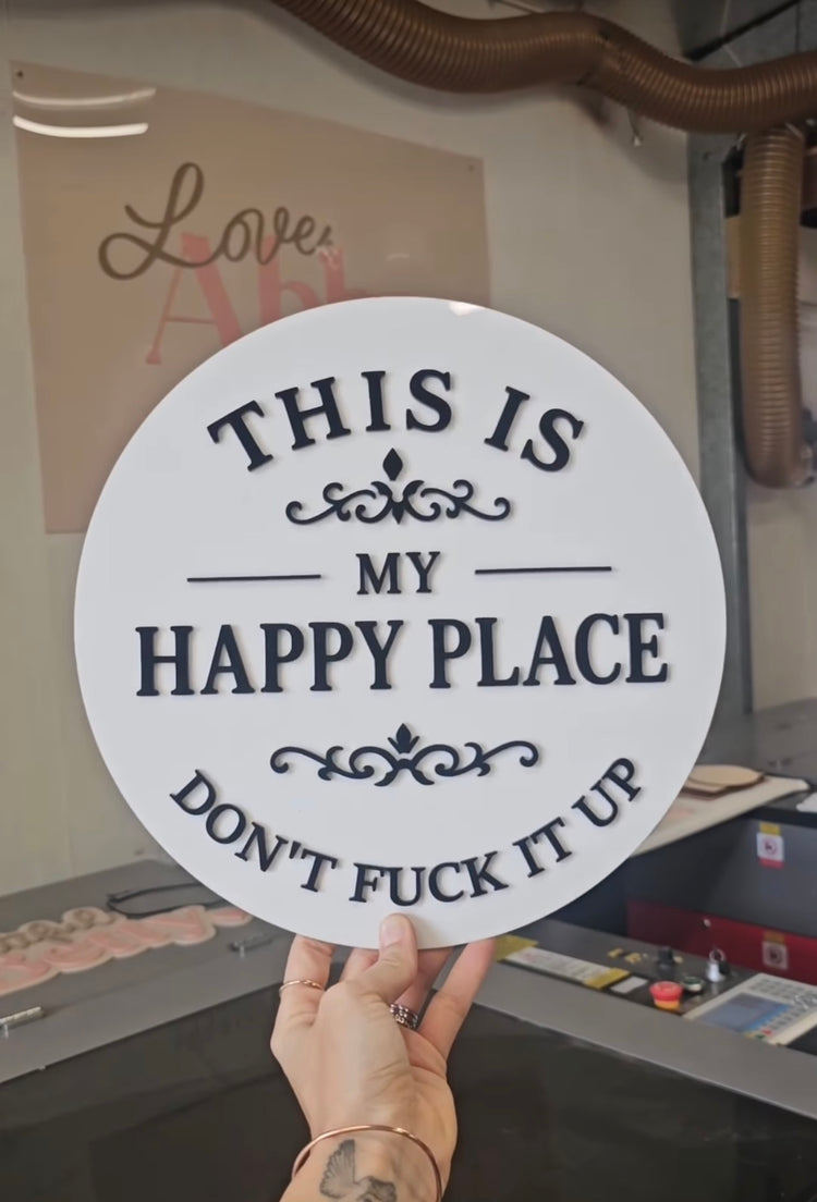 This is my happy place plaque