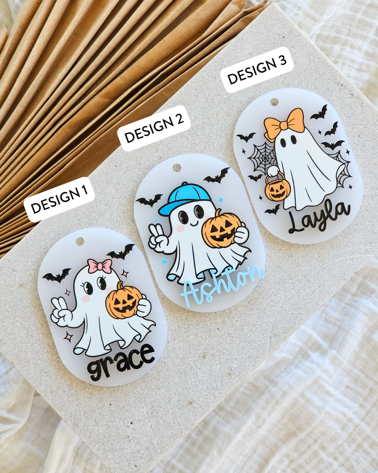 Halloween Ghost UV Printed Tag