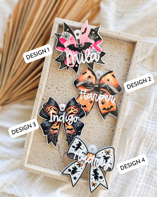 Halloween Bow UV Printed Tag - Multiple Designs