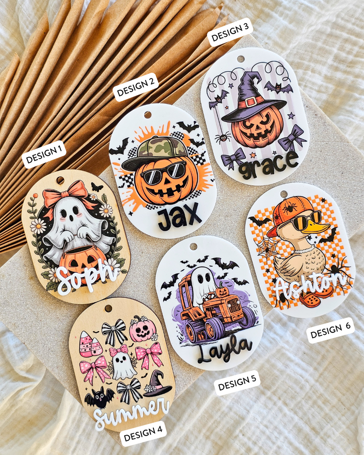 Halloween UV Printed Tag - Multiple Designs