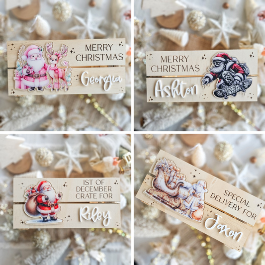Christmas Crate UV Printed - PANELS ONLY
