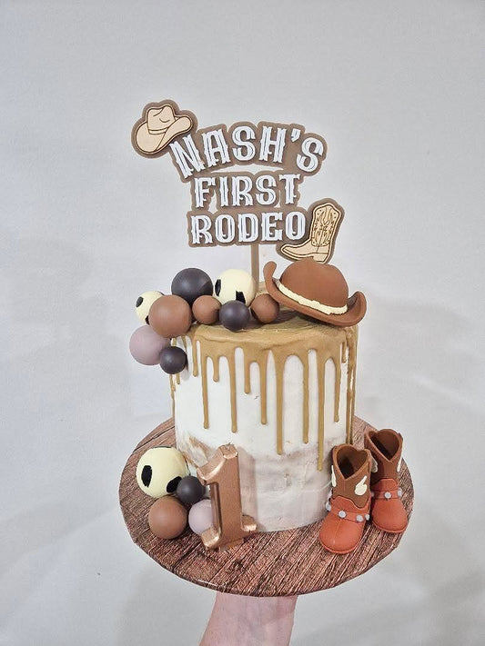 First Rodeo Cake Topper