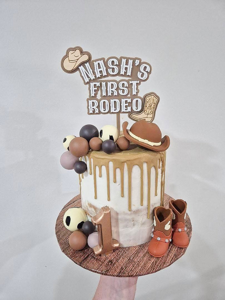 First Rodeo Cake Topper