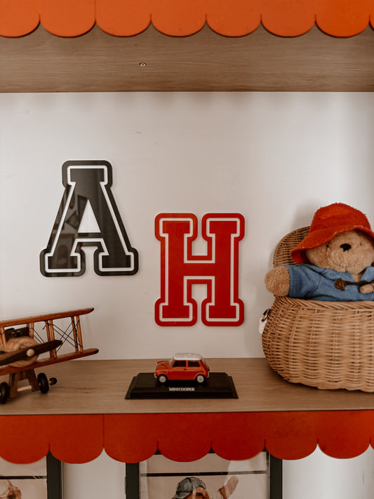 Varsity Acrylic Wall Letters