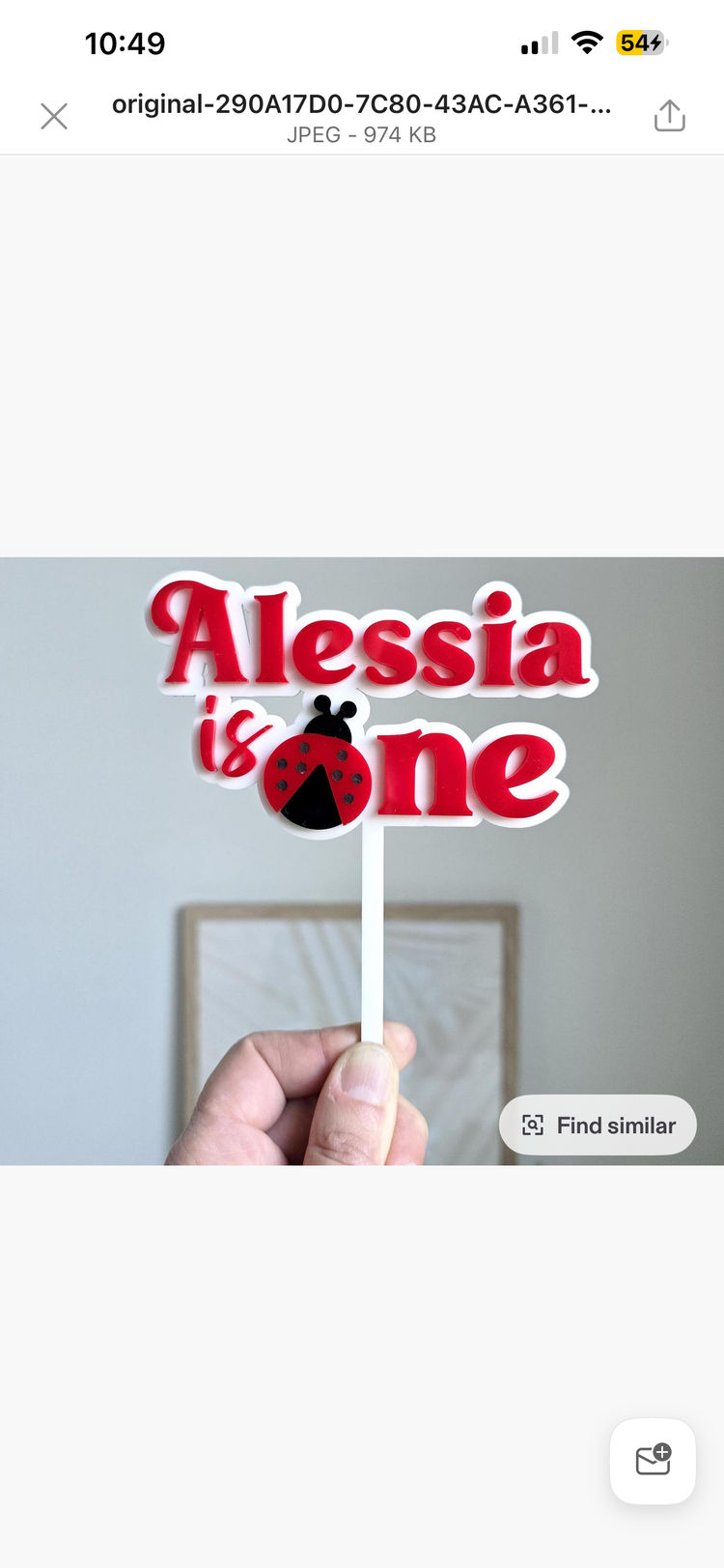 Ladybug First Year Photo Board & Cake Topper Bundle