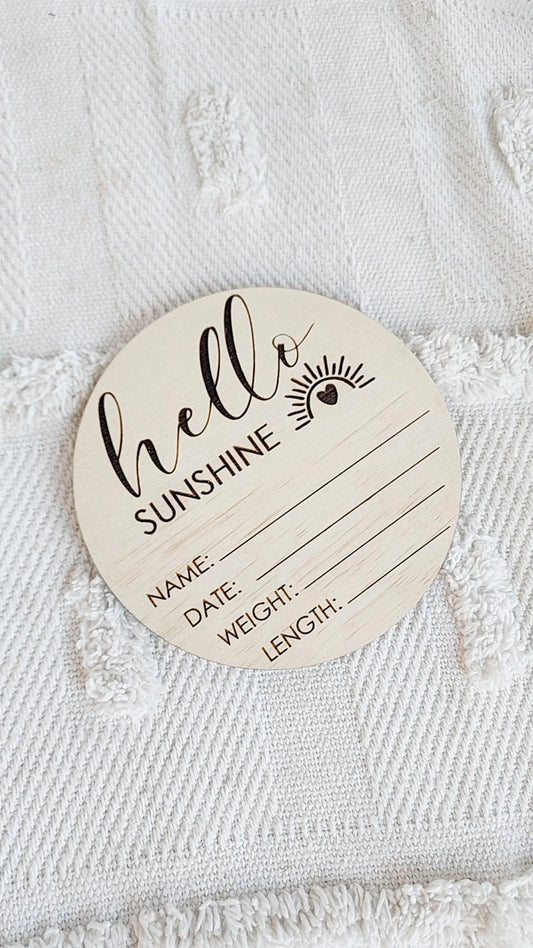 Hello sunshine plaque