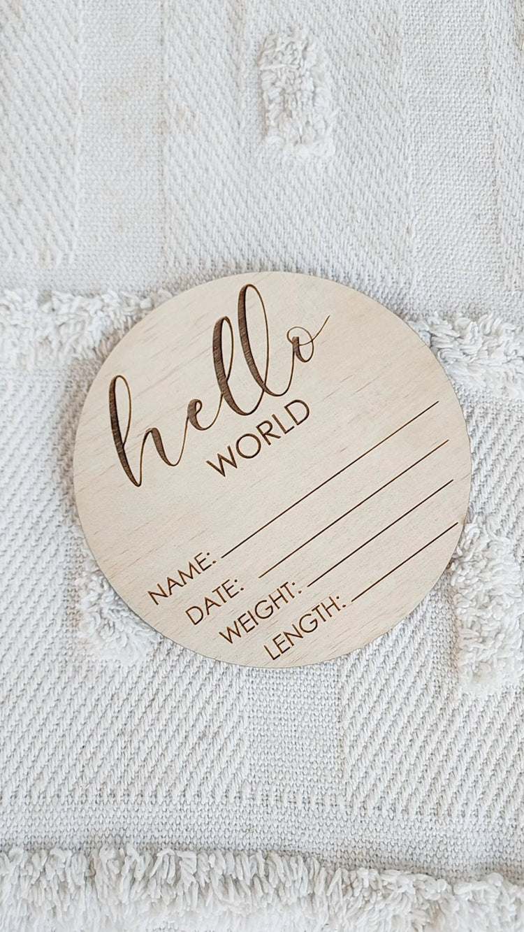 Hello world - Classic engraved