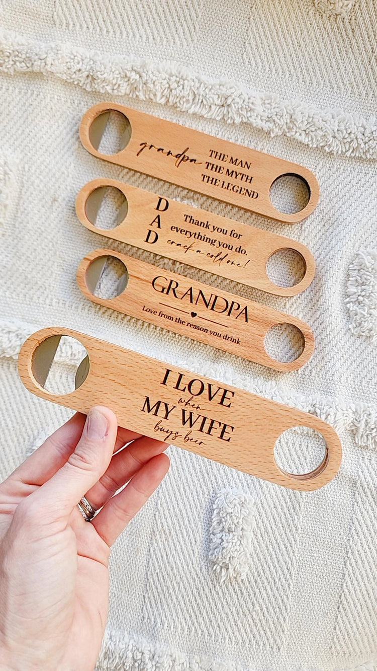 Fathers day large bottle opener