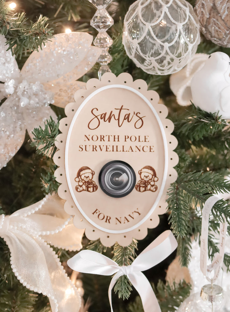 Vintage Santa Surveillance Camera Ornament