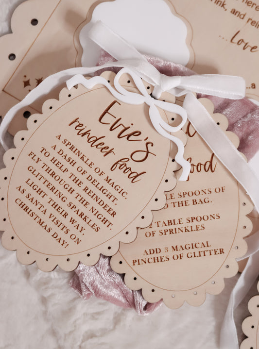 Vintage Reindeer Food Tags