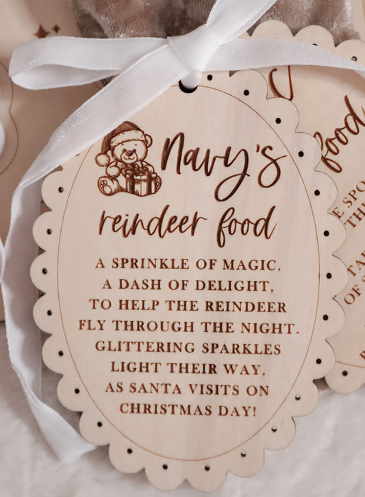 Vintage Reindeer Food Tags