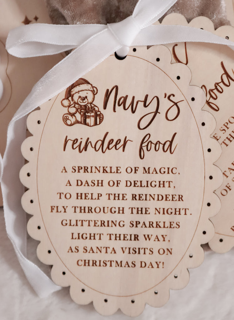 Vintage Reindeer Food Tags