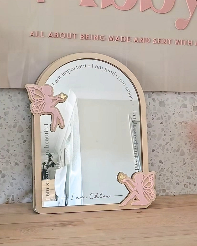 Personalised Daily Affirmation Mirror - Fairies