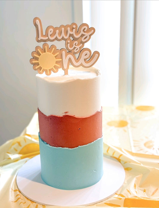 Sun one cake topper