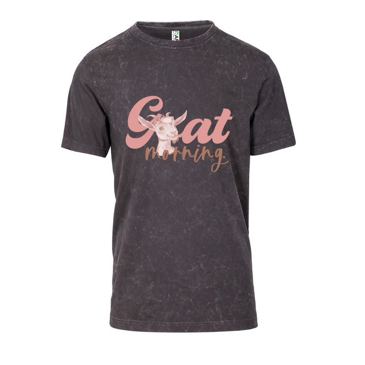 Goat Morning - Stone Wash T-Shirt - Black