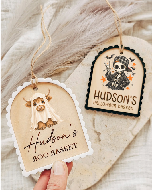 Arch Halloween Basket Tag | UV Printed Designs