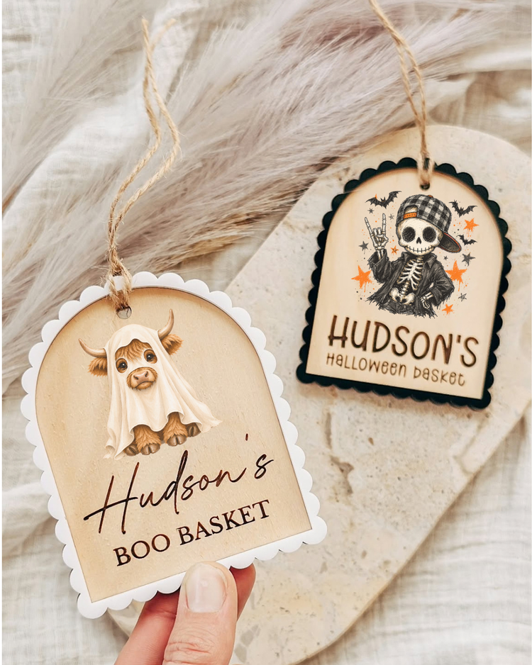 Arch Halloween Basket Tag | UV Printed Designs