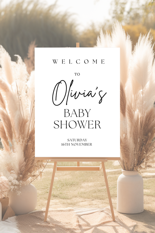 Welcome to baby shower sign