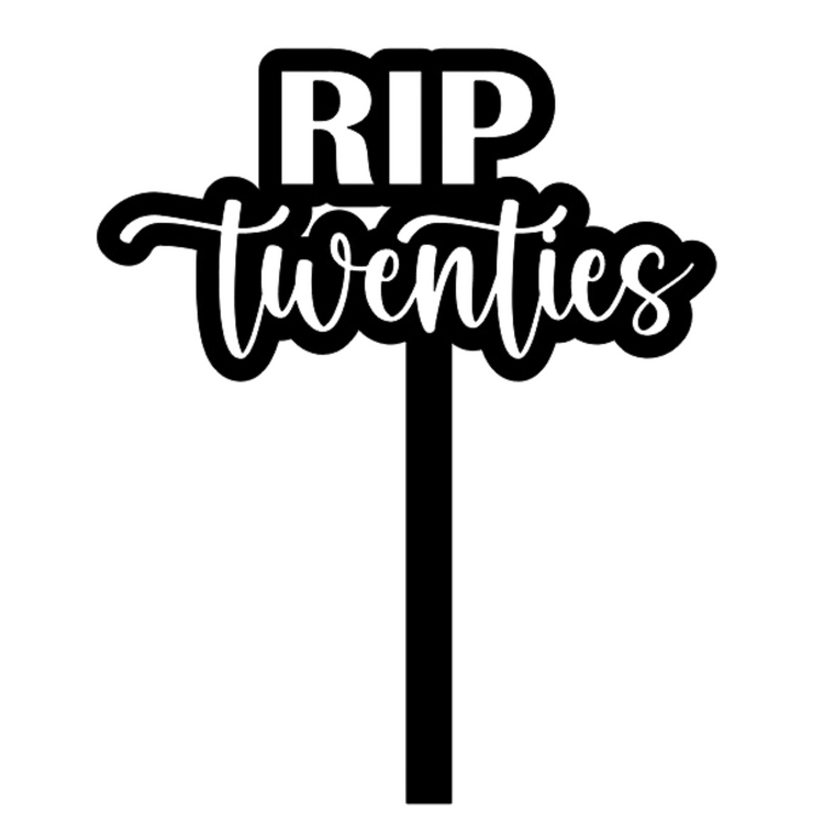 RIP Twenties Cake Topper