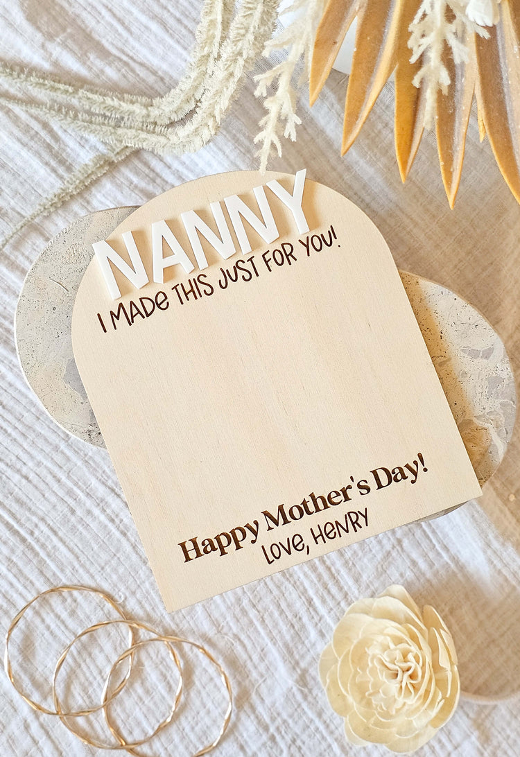 I made this for you | Artwork plaque  | Mother's Day