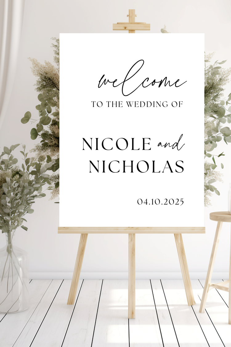 Welcome to our wedding signage