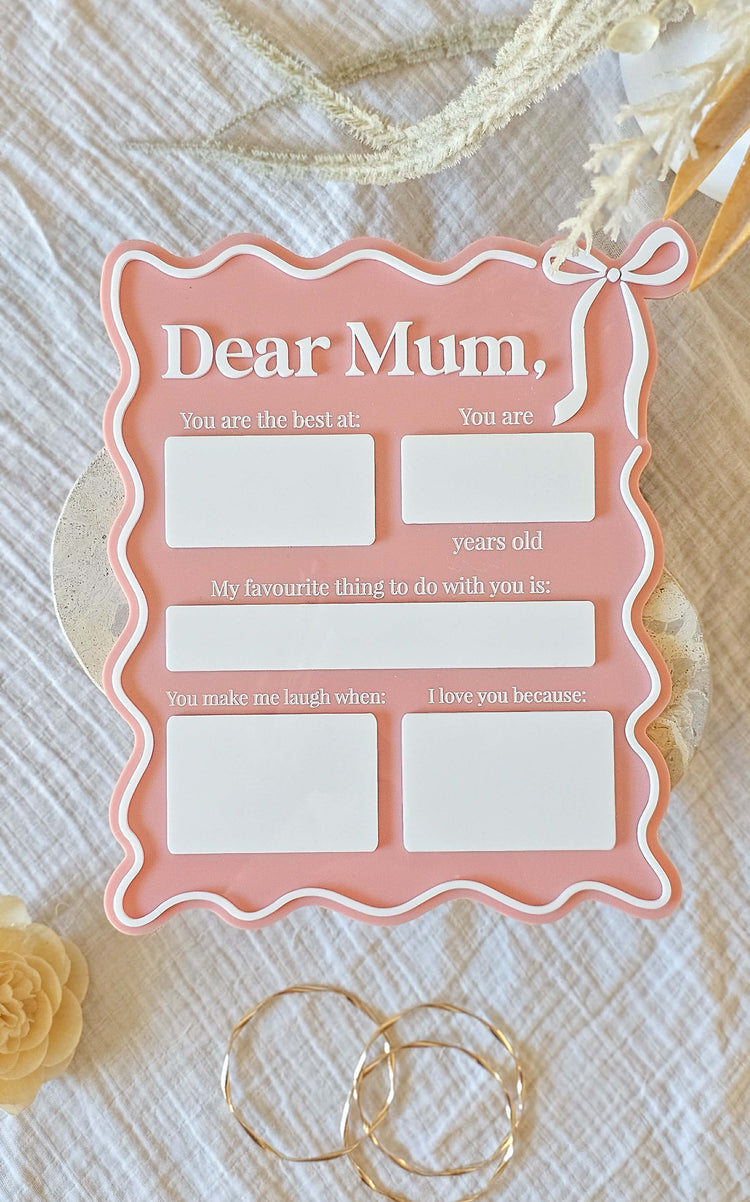 Dear Mum Board | All about you Board