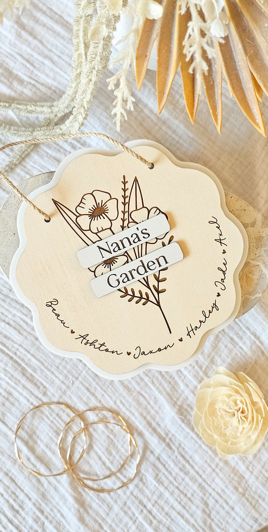 Nana's Garden Hanging Plaque | Mother's Day