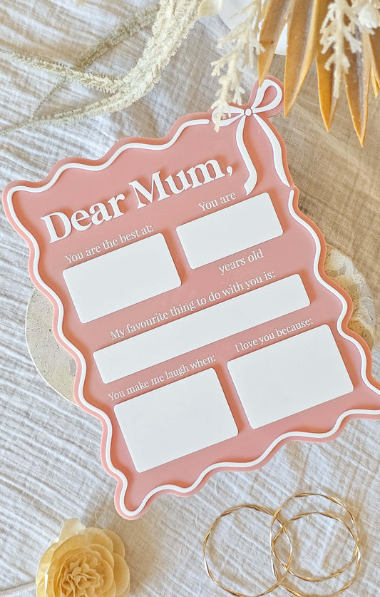 Dear Mum Board | All about you Board