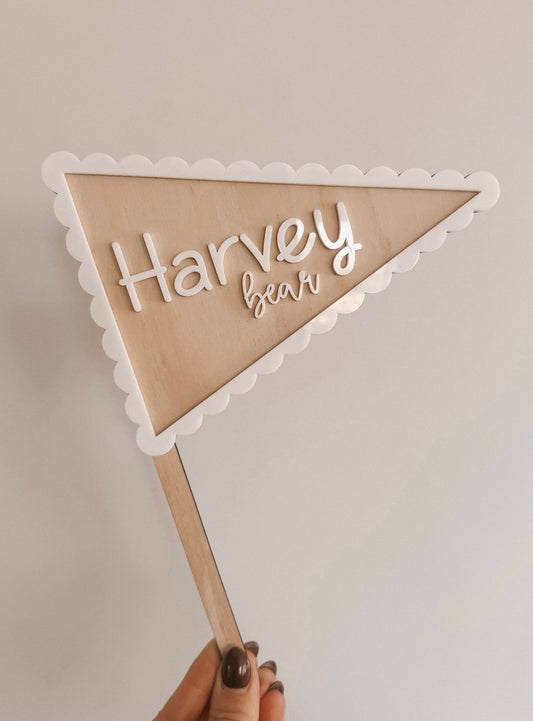 Personalised Scalloped Flag