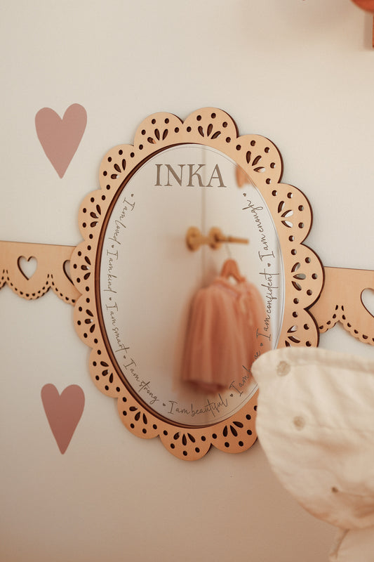 Personalised Daily Affirmation Mirror - Vintage Lace
