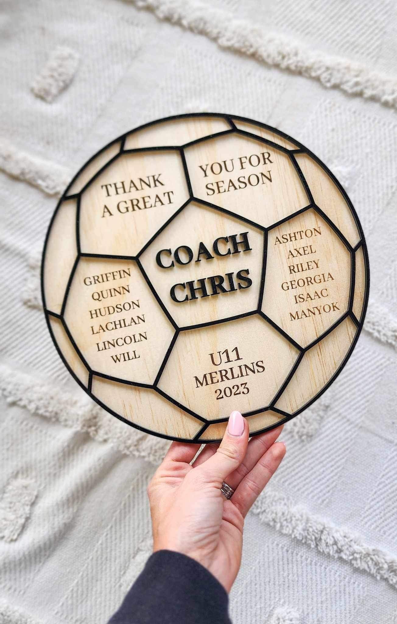 Thank you coach Plaque – Love, Abby