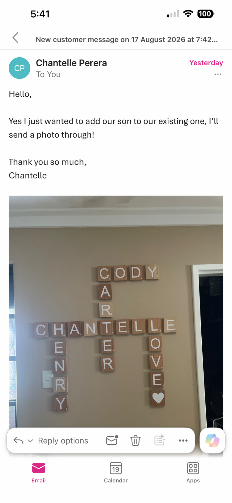 Chantelle P - Custom Order