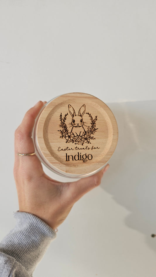 Easter indigo lolly jar
