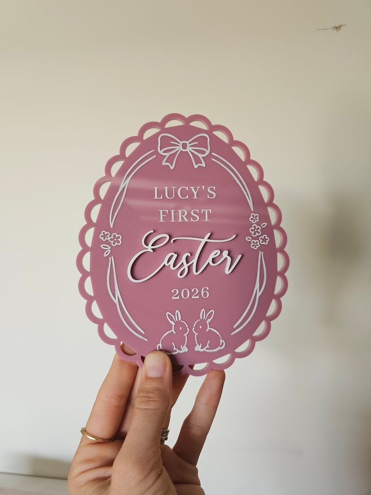 Heirloom first easter plaque - Lucy