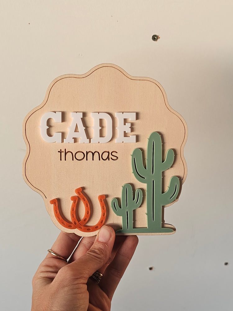 Name plaque - cade
