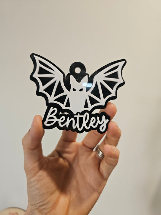 Bat halloween tag