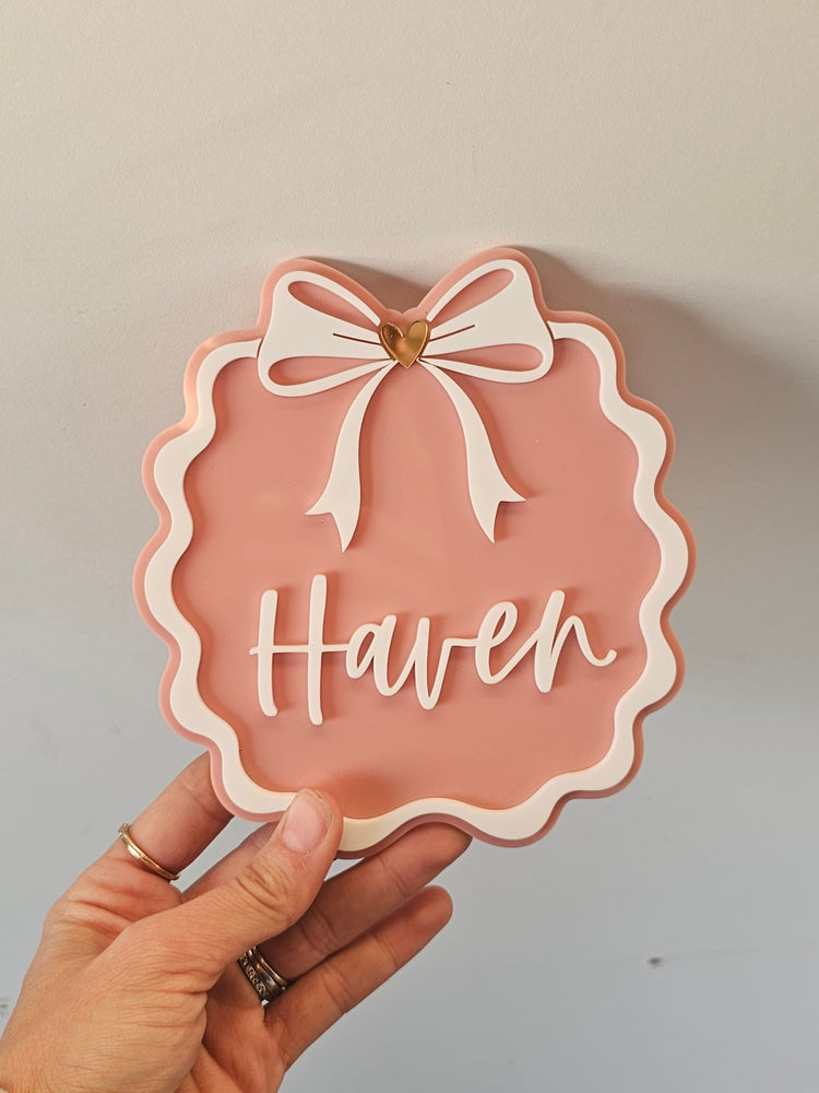 Name plaque - haven