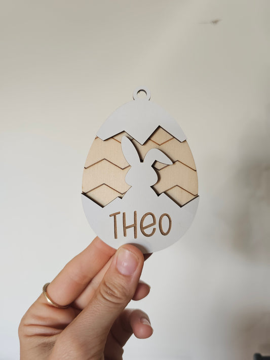Bunny layered tag - Theo