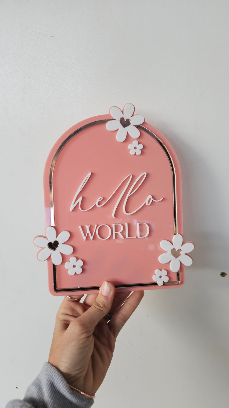 Hello world plaque