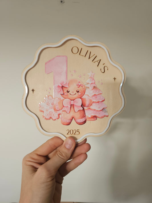 1st christmas plaque - olivia