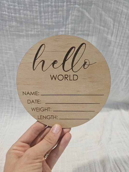 Hello world plain plaque - OM