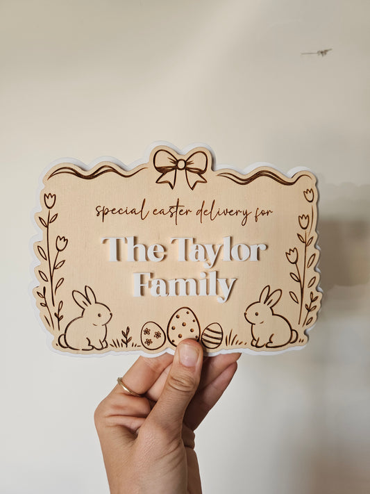 Heirloom easter crate plaque - Taylor Family