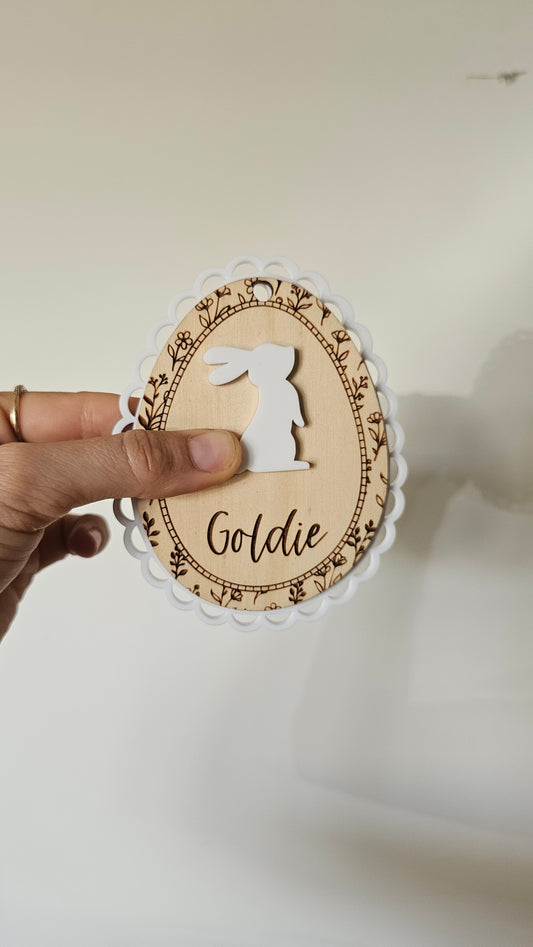 Deluxe floral vintage tag - Goldie