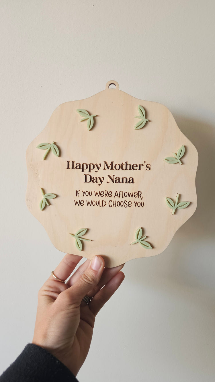 Flower fingerprint plaque